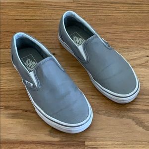 Vans Light Grey Classic Slip Ons